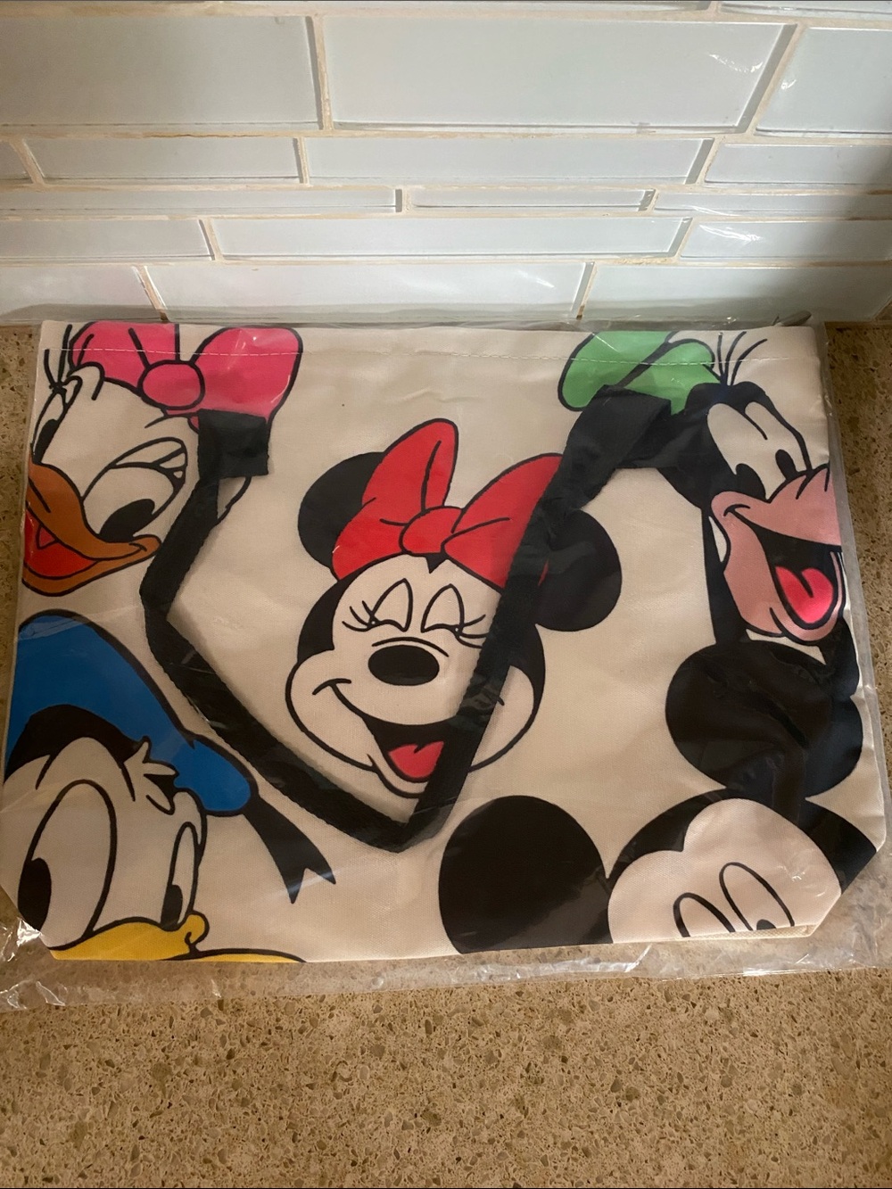 Disney Canvas Tote with Black Handles